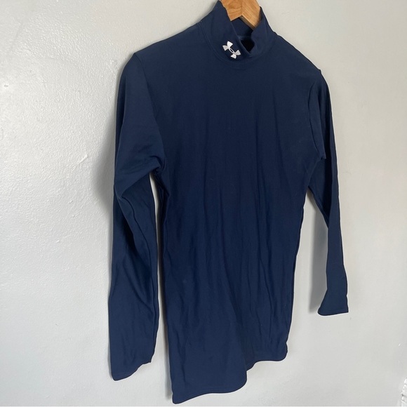 Vintage Under Armour Womens Compression Top Size Md Blue Nylon Made In USA - Picture 1 of 6